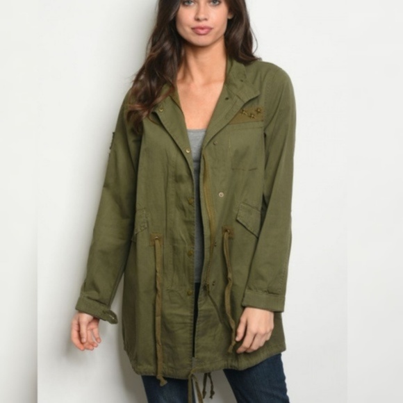 Mustard Seed Jackets & Blazers - 2/$20 SALE -Patch Detail Army Utility Jacket